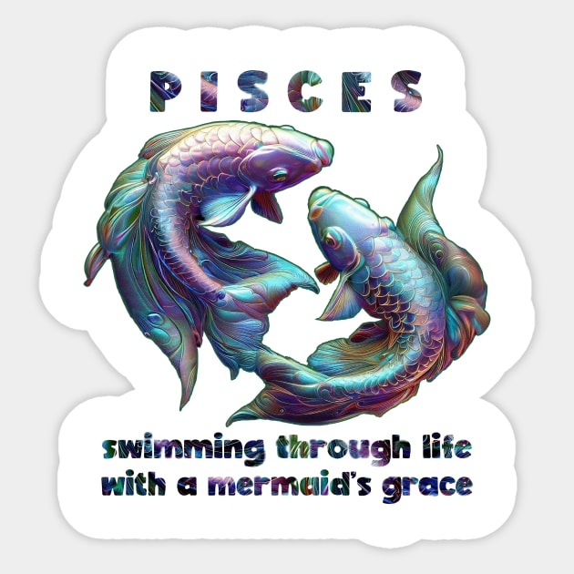 Design for Pisces with Funny Quotation_2 Sticker by thematics